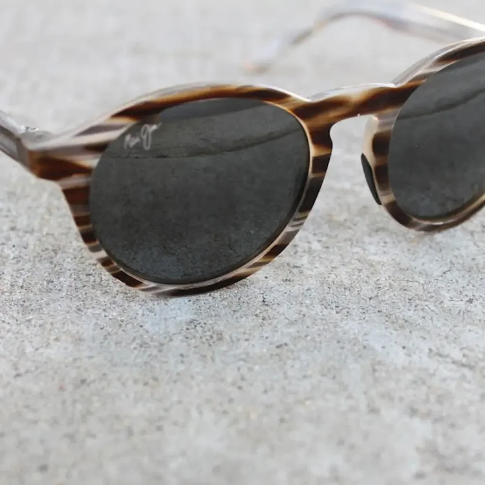 MAUI JIM | Pineapple Brown Grey Striped Acetate Sunglasses Polarized MJ 784-14D